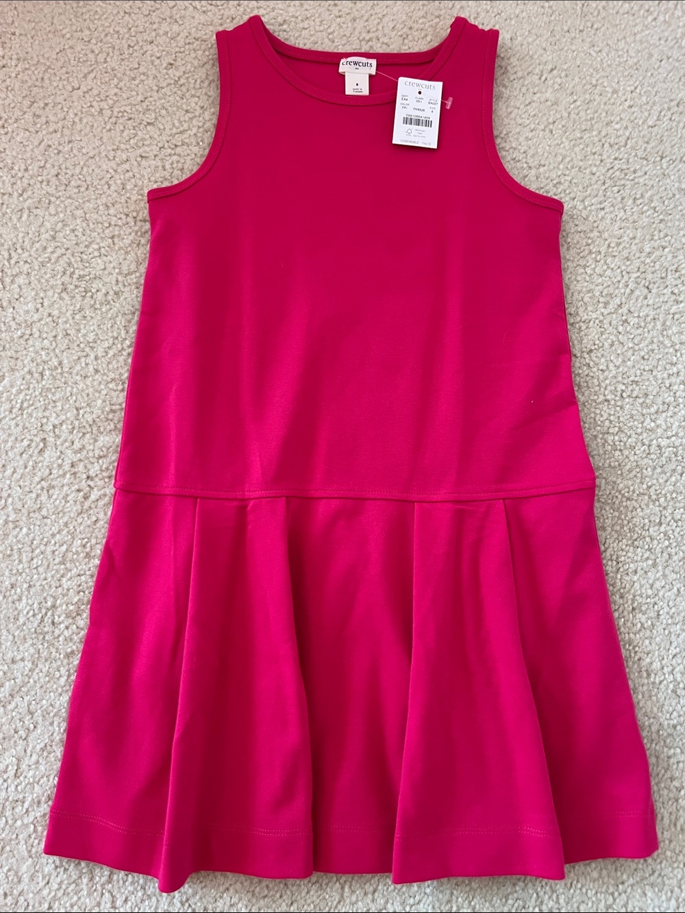 J. Crew  Crewcuts Bright Pink Sleeveless Knit Dress